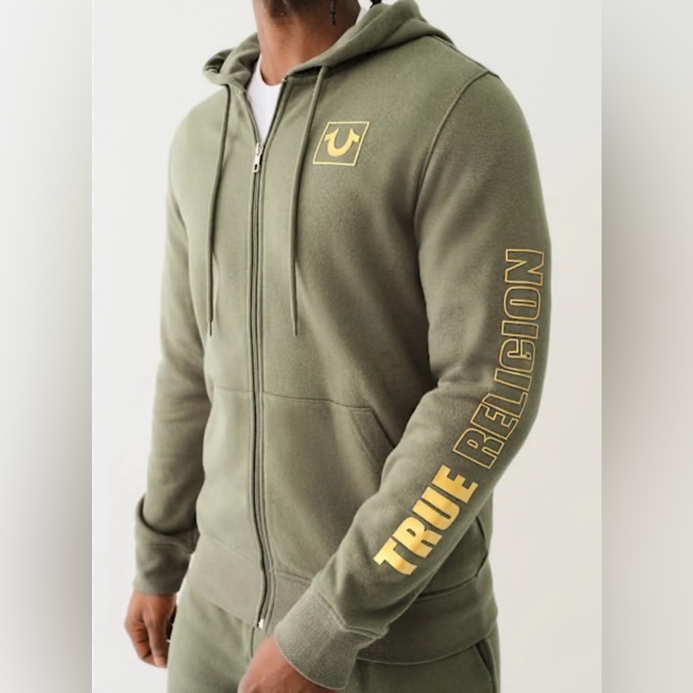 NWT True Religion Men’s Size Medium Kalamata True Block Zip Hoodie